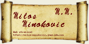 Miloš Minoković vizit kartica